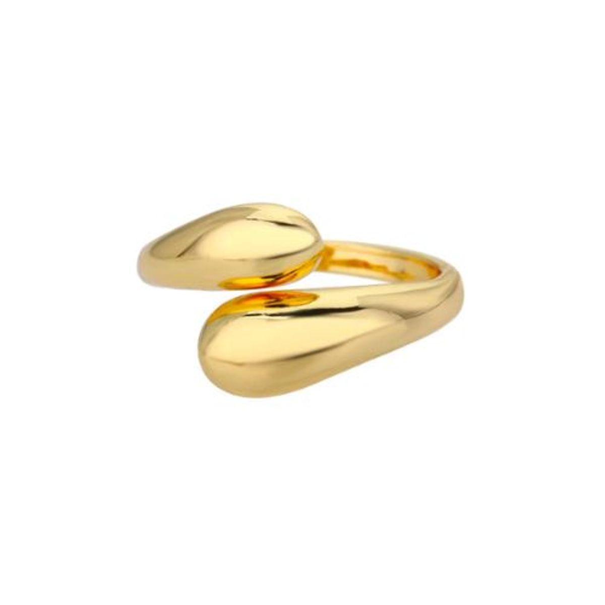 GENERICO - Anillo sortija para mujer de acero cruzado-ajustable  14k