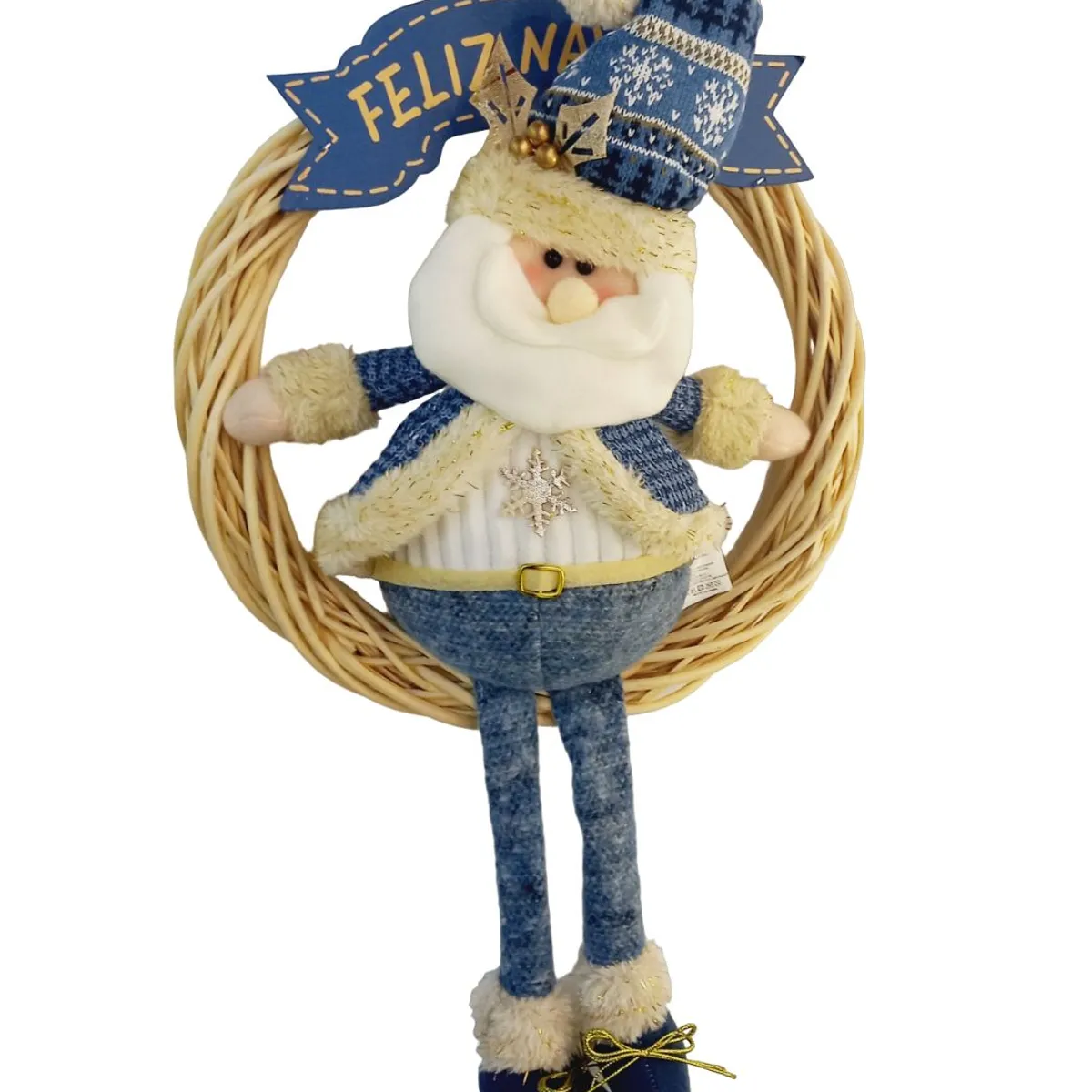 SANTINI - Corona Navideña Santa Traje Blue