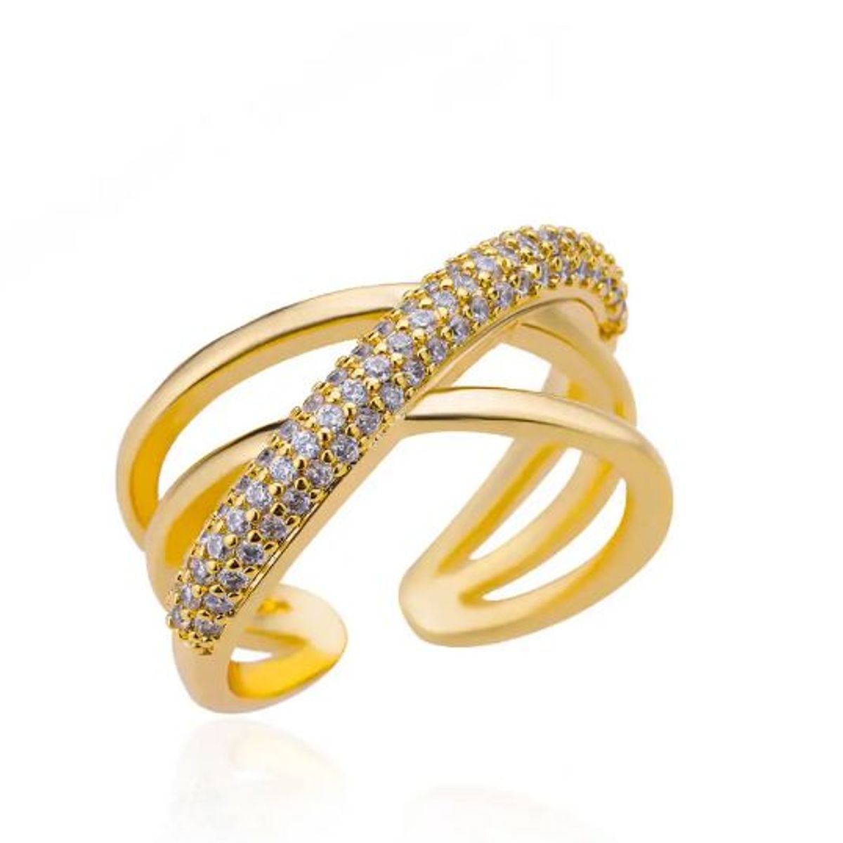 GENERICO - Anillo sortija ajustable para mujer de acero inoxidable doble joyeria fina