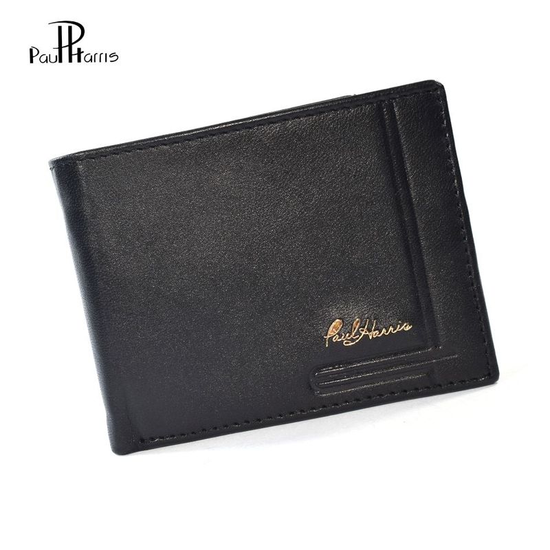 PAUL HARRIS - Billetera Cuero Paul Harris Bifold Hombre Con Sencillero Negro