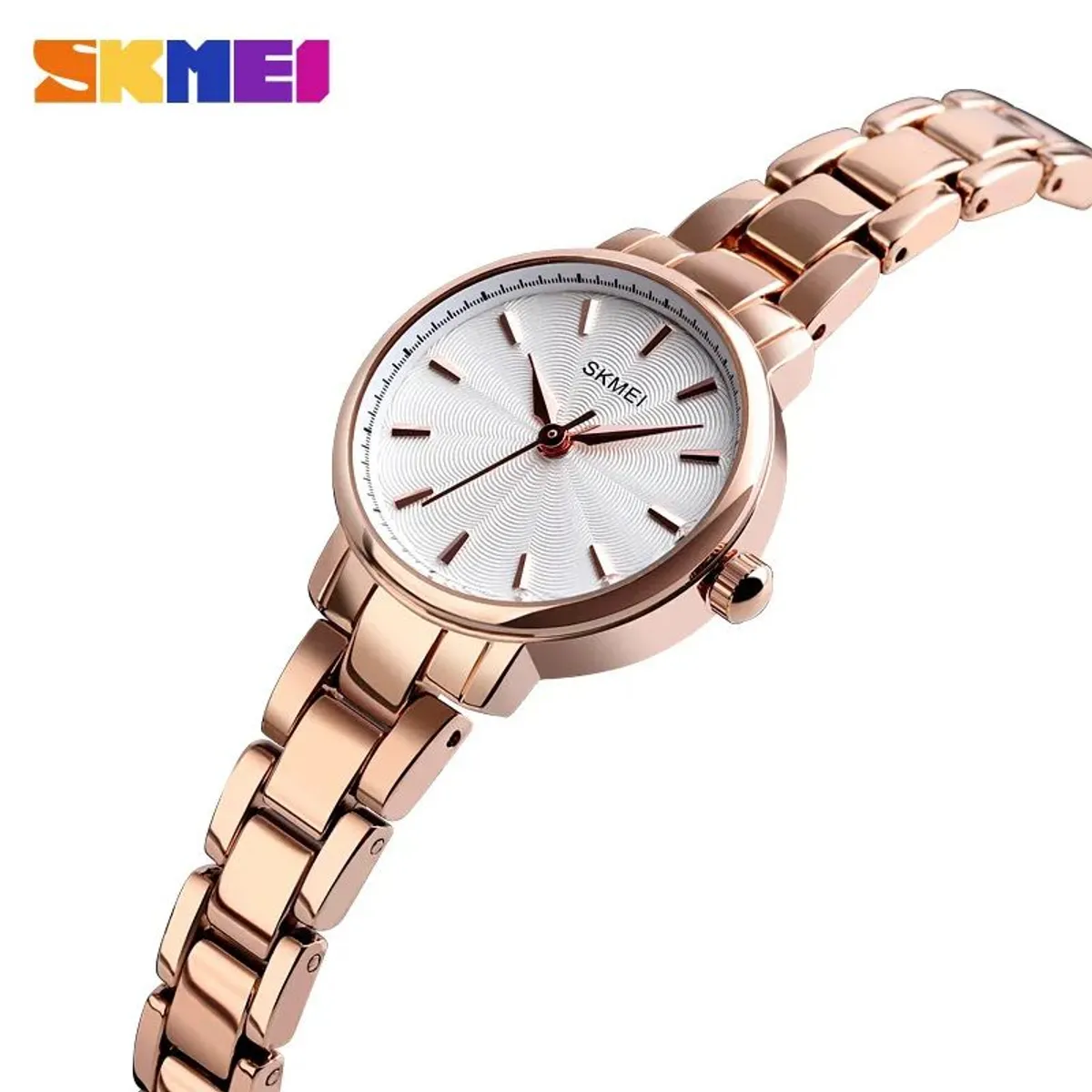 SKMEI - RELOJ SKMEI 1410 ORO ROSA CORREA ACERO PARA MUJER
