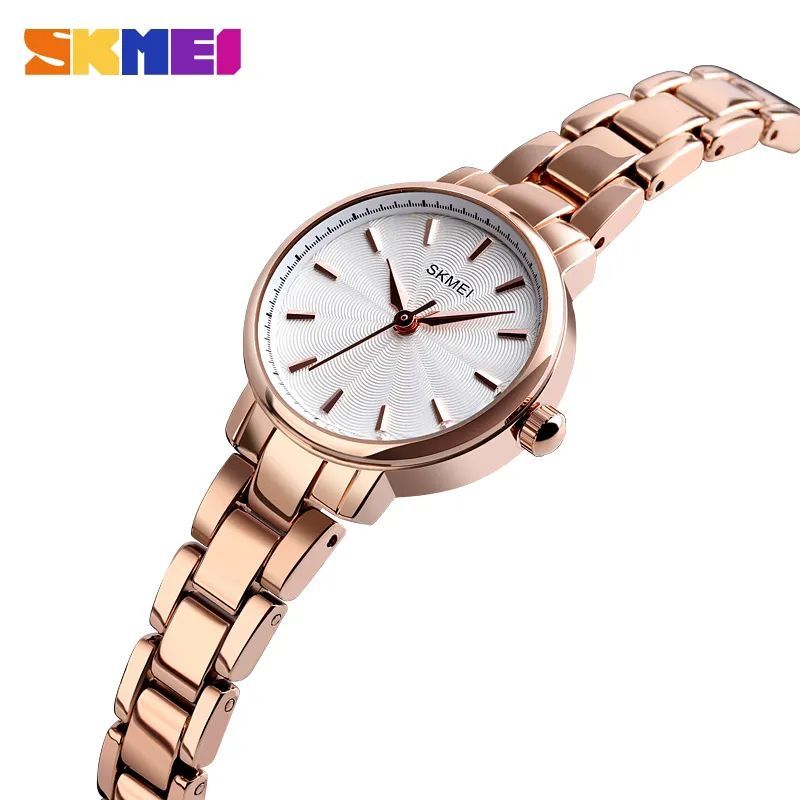 SKMEI - RELOJ SKMEI 1410 ORO ROSA CORREA ACERO PARA MUJER