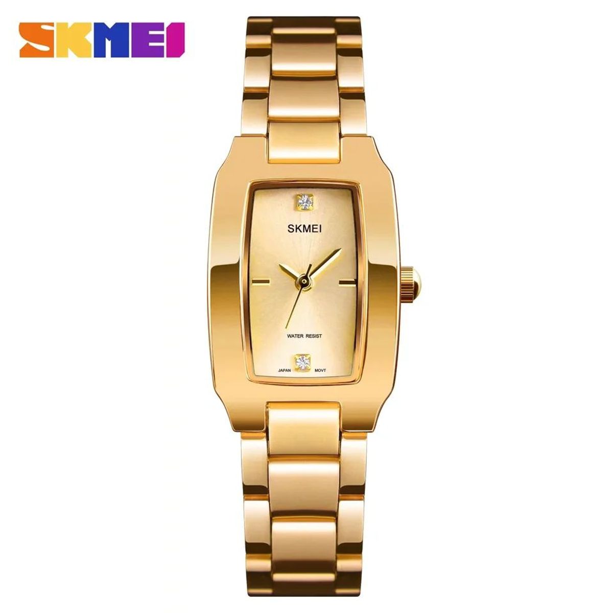 SKMEI - RELOJ SKMEI 1400 DORADO Analógo CORREA ACERO DAMA