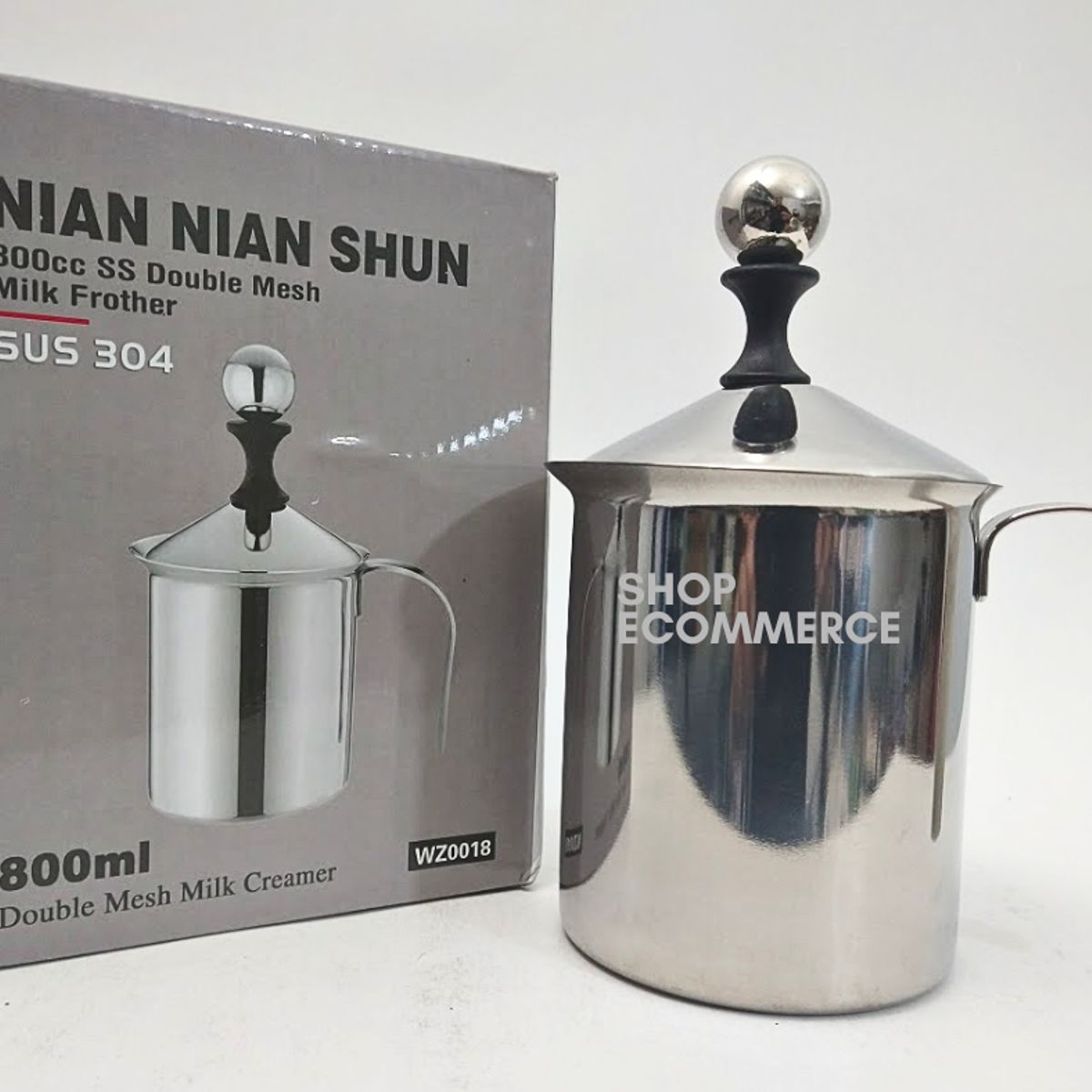 GENERICO - Espumador de leche doble malla 800ml