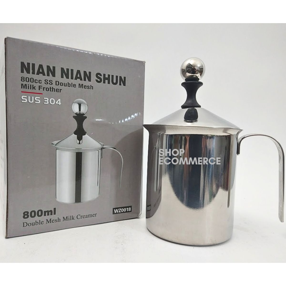 GENERICO - Espumador de leche doble malla 800ml