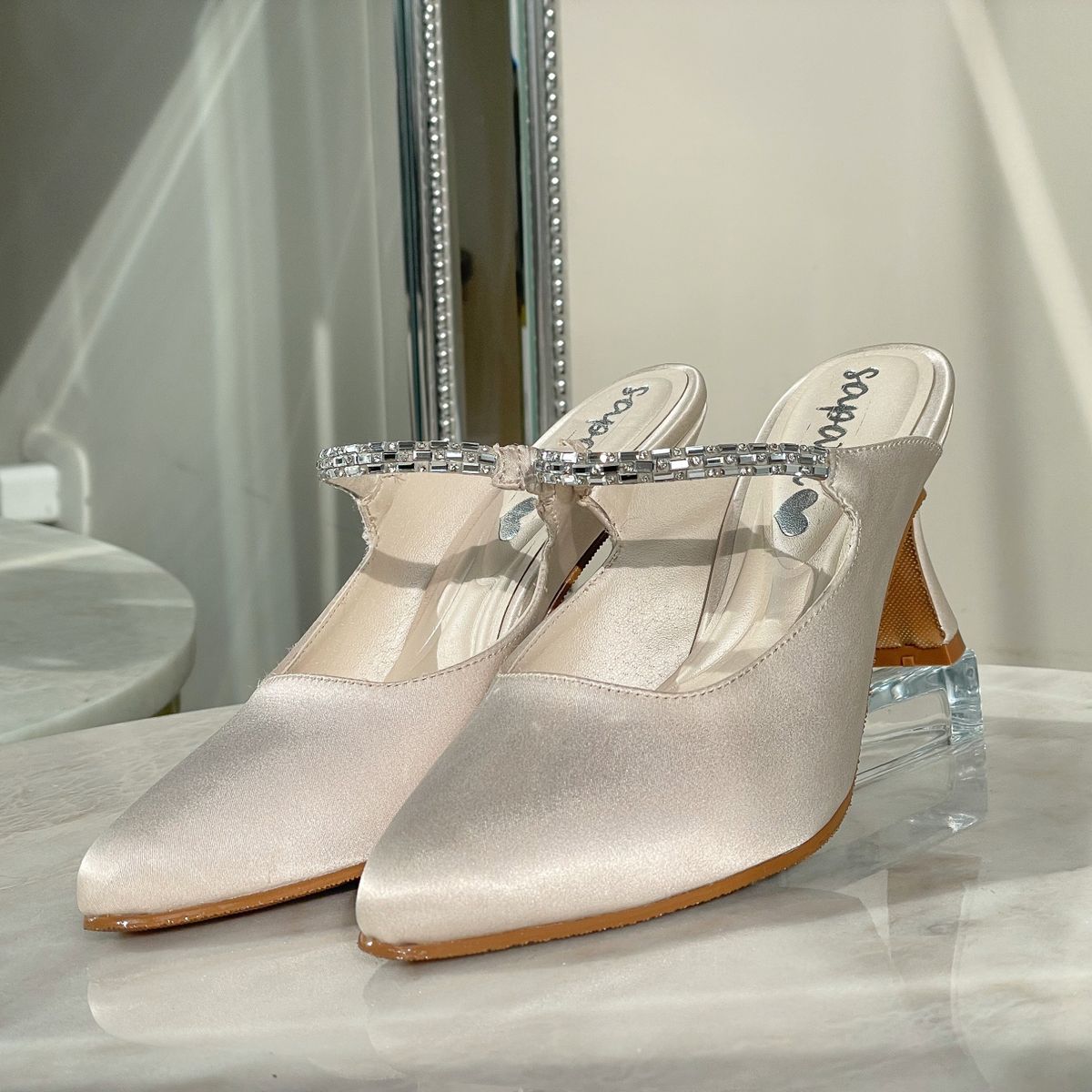 SAPATU - MULES PUMPS BEIGE BLANCO CREMA