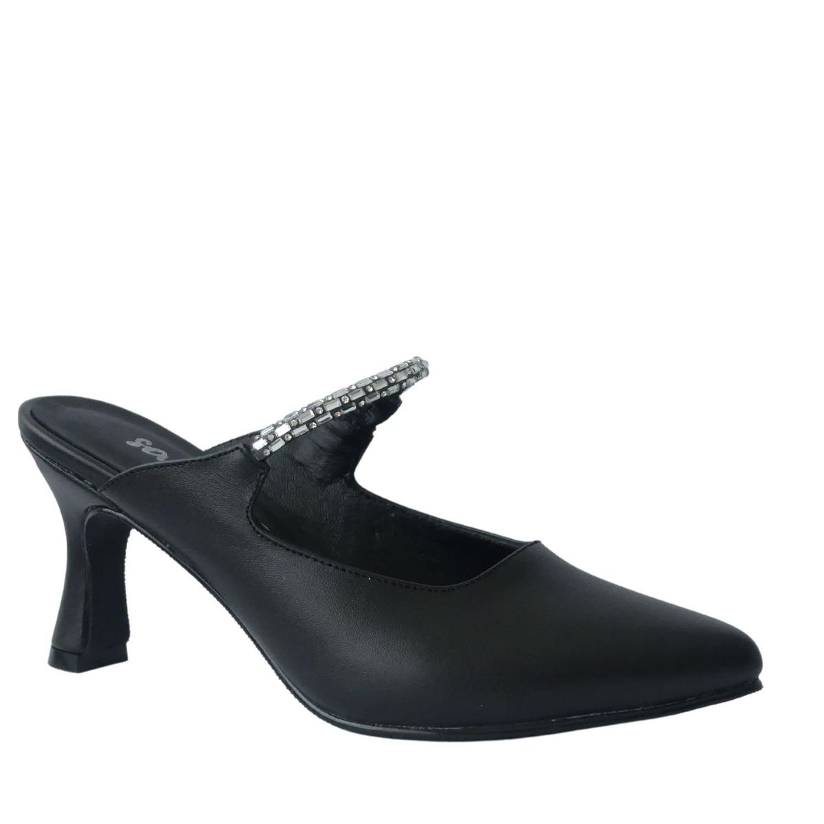 SAPATU - Zapatos de Cuero Mujer Negro Mules Pumps