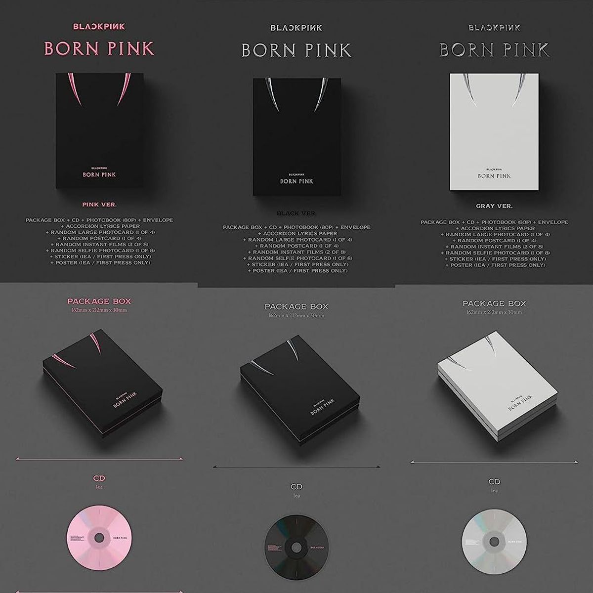 GENERICO - Blackpink Born Pink Álbum color Gray