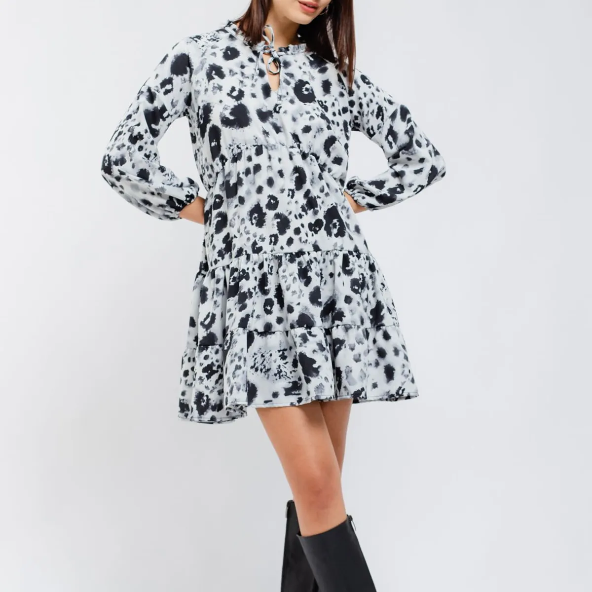 EQUI - Vestido Manga Larga Vólatil EQUI