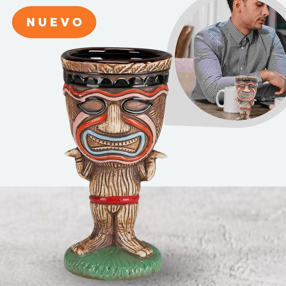 GENERICO - Vaso Tiki de Cerámica FDE 260 ml