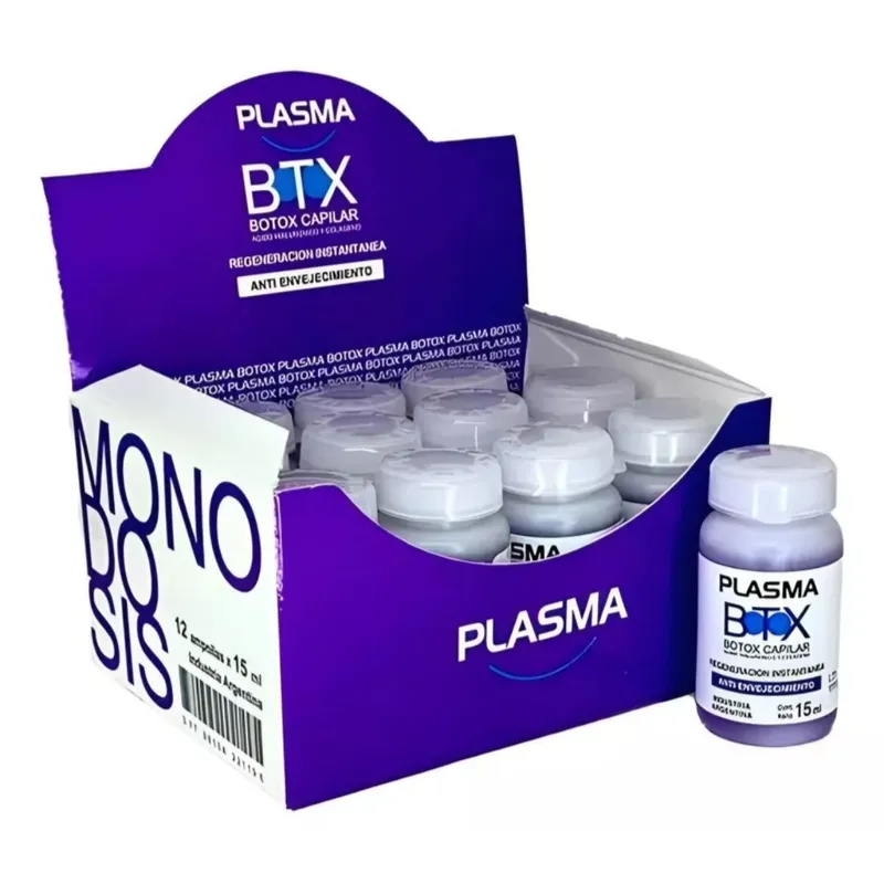 GENERICO - 12 Ampolla Plasma Botox Btx Tratamiento Capilar Cabello 15ml