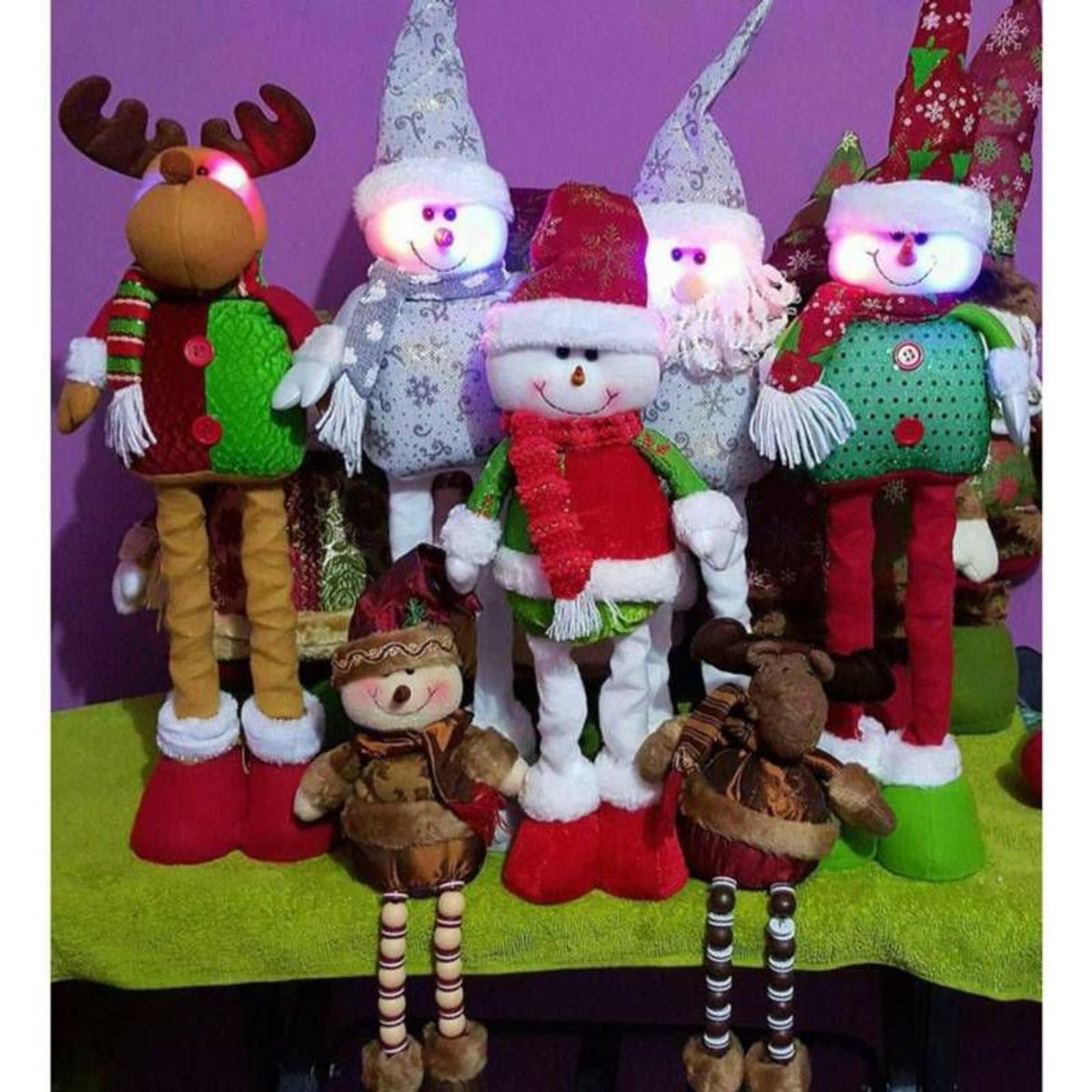 GENERICO - 1 patilargo navideño plegables con luces musical