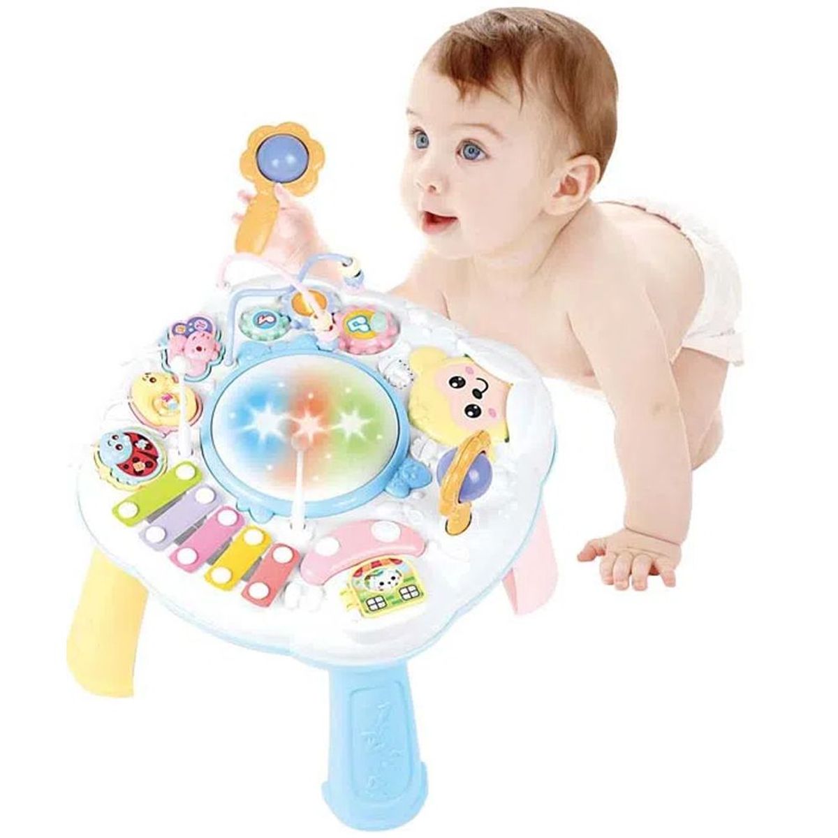 SM - Mesa Musical Interactiva de Juegos para Bebé Luces Rítmicas