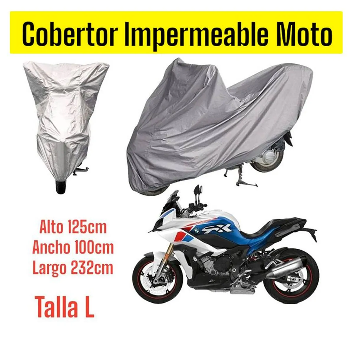 GENERICO - Forro Cobertor Funda De Moto Impermeable Protector Large