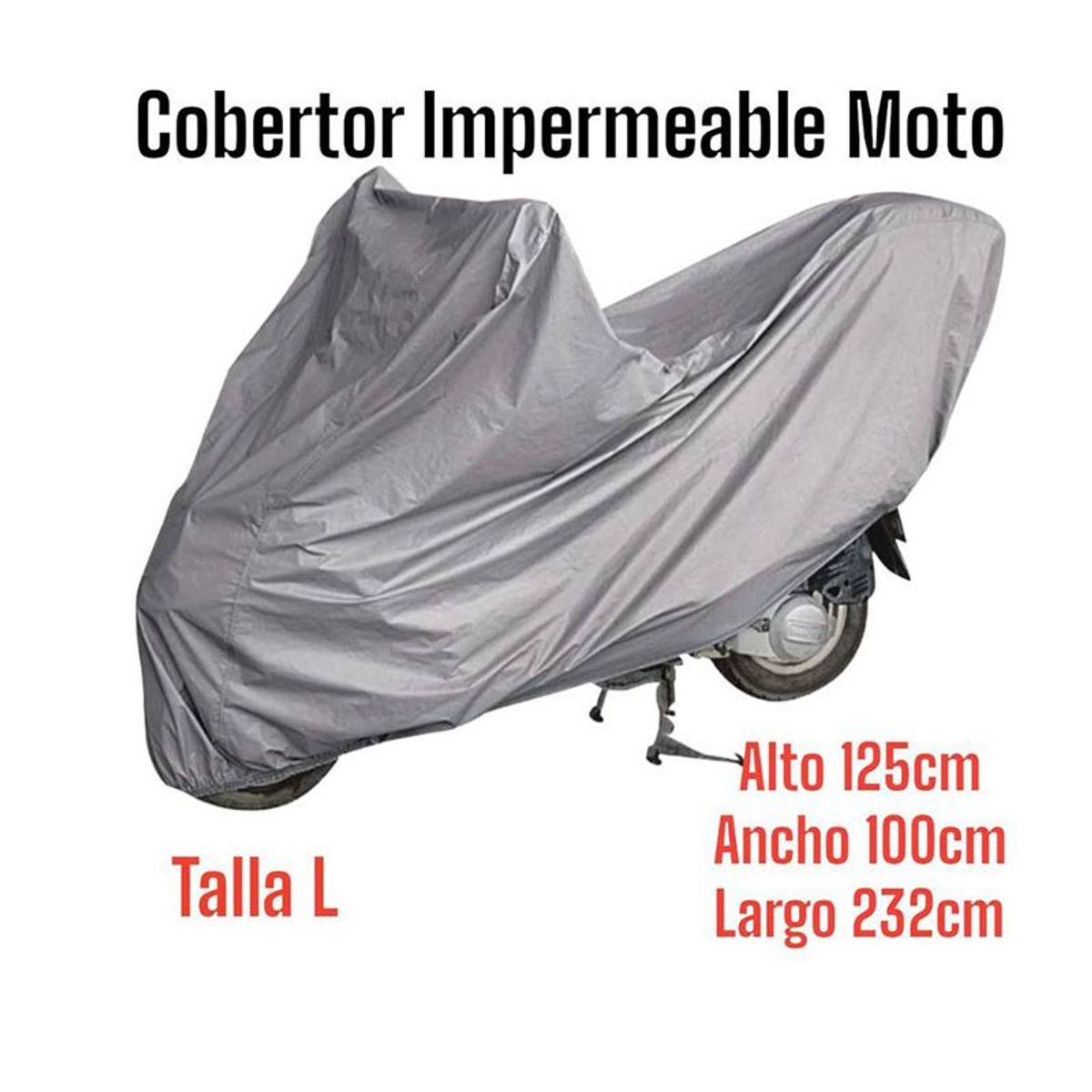 GENERICO - Forro Cobertor Funda De Moto Impermeable Protector Large