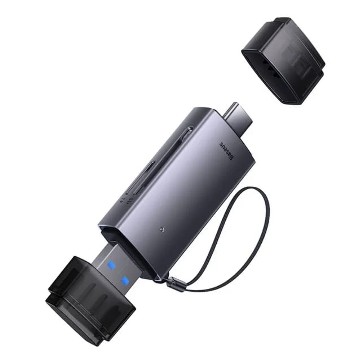BASEUS - Baseus Adaptador Lector Tarjetas SD  Micro SD conexion USB  Tipo C