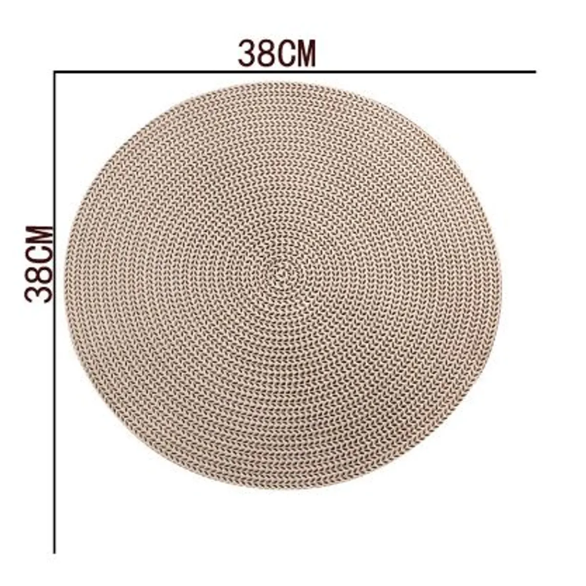 GENERICO - Individuales circulares dorados elegantes pvc 6 unidades