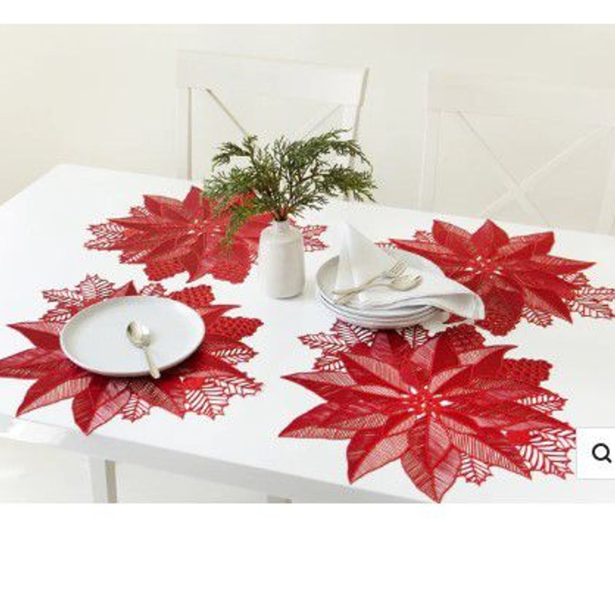 GENERICO - Individuales circulares rojo Navidad calidad A1