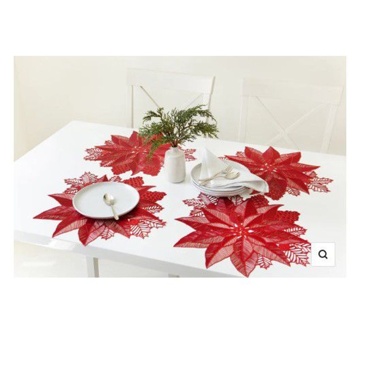 GENERICO - Individuales circulares rojo Navidad calidad A1