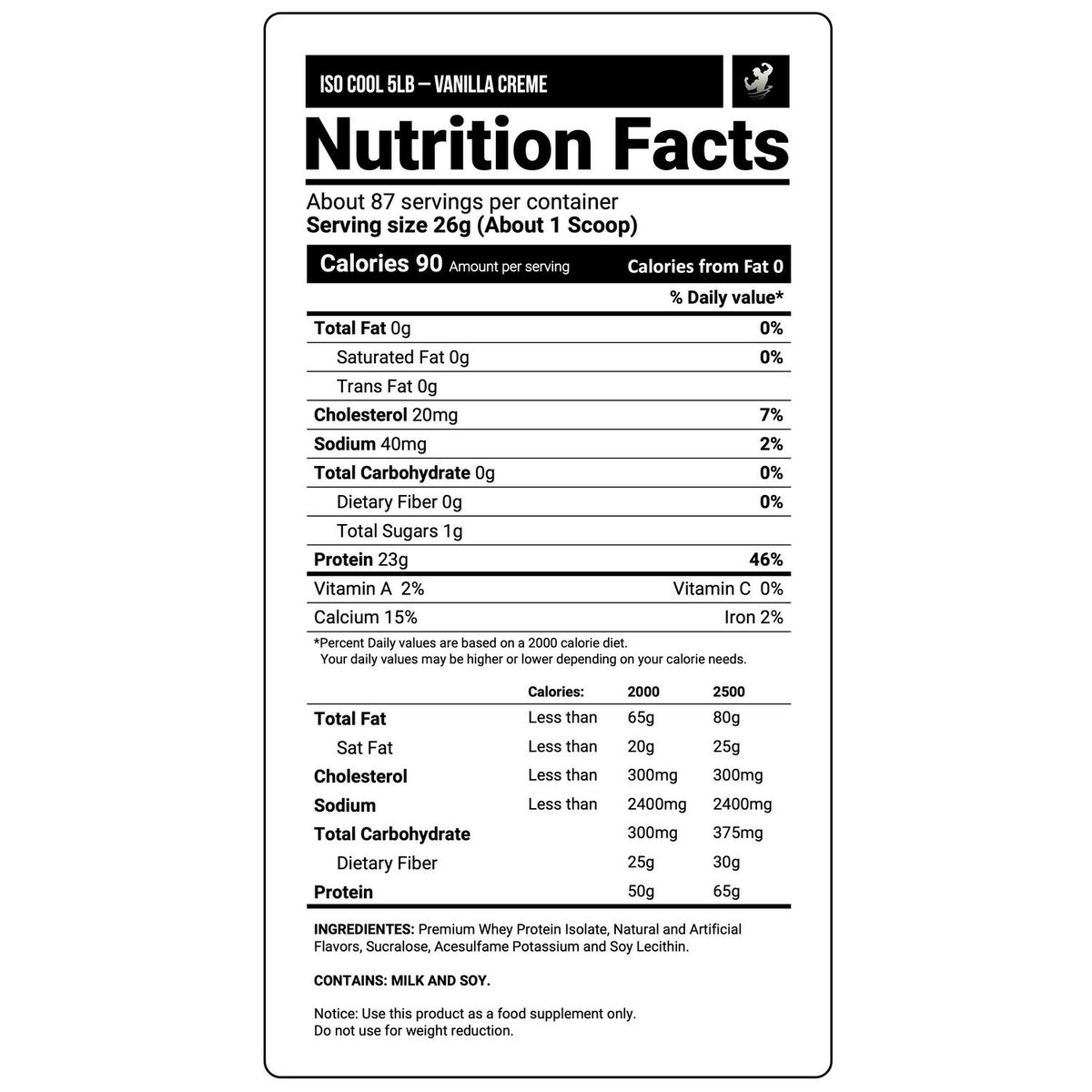 ULTIMATE NUTRITION - ISO COOL 5 LB VANILLA CREME