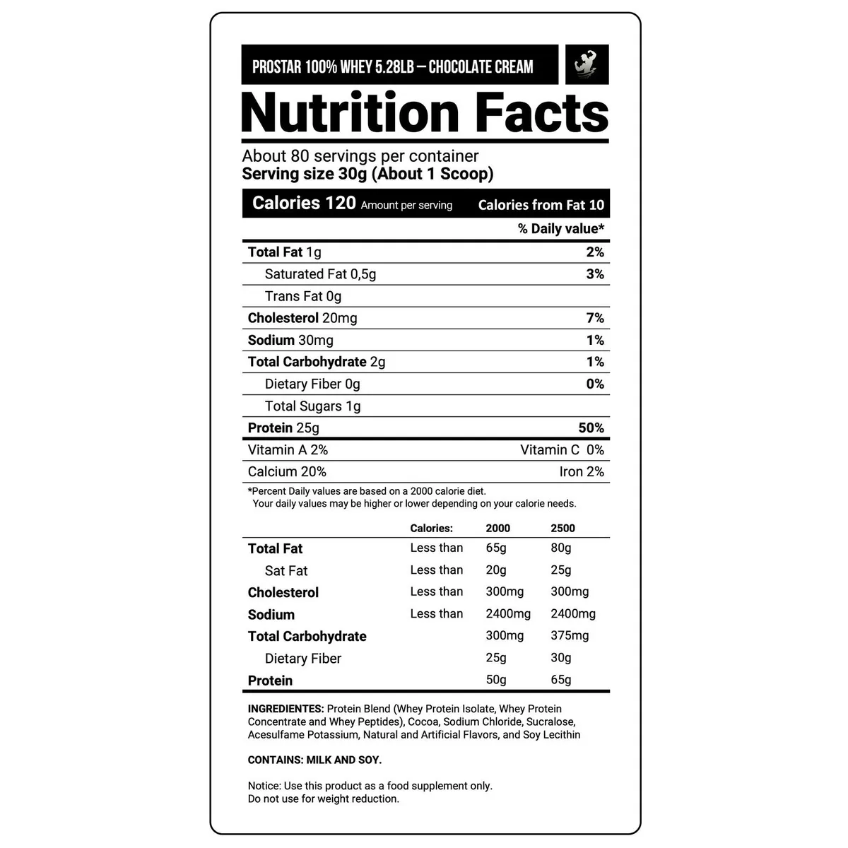 ULTIMATE NUTRITION - Prostar 100% Whey 5 Lb - Chocolate Creme