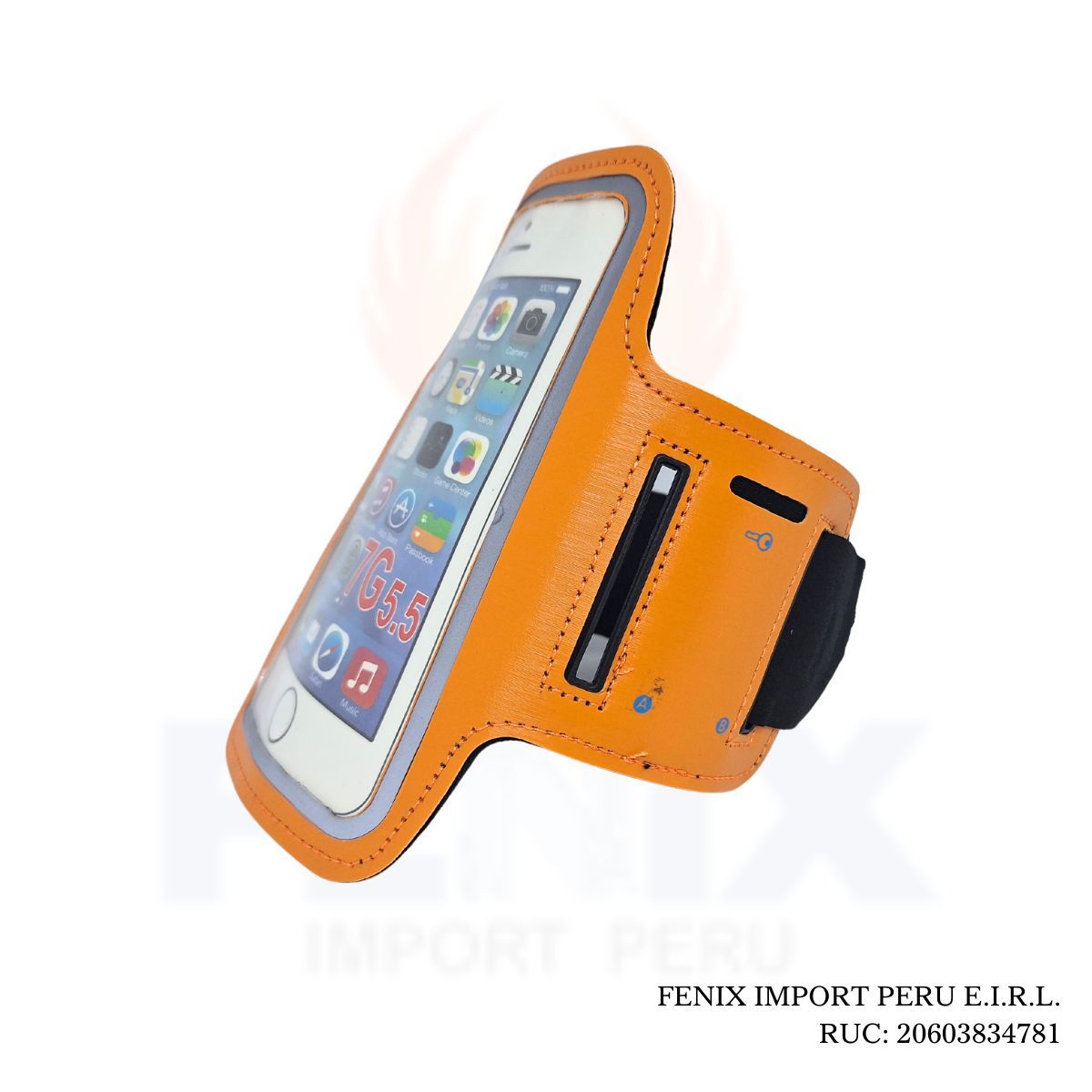 GENERICO - Bracera Deportiva Armband Ajustable Para Celular 6 Pulgadas Naranja