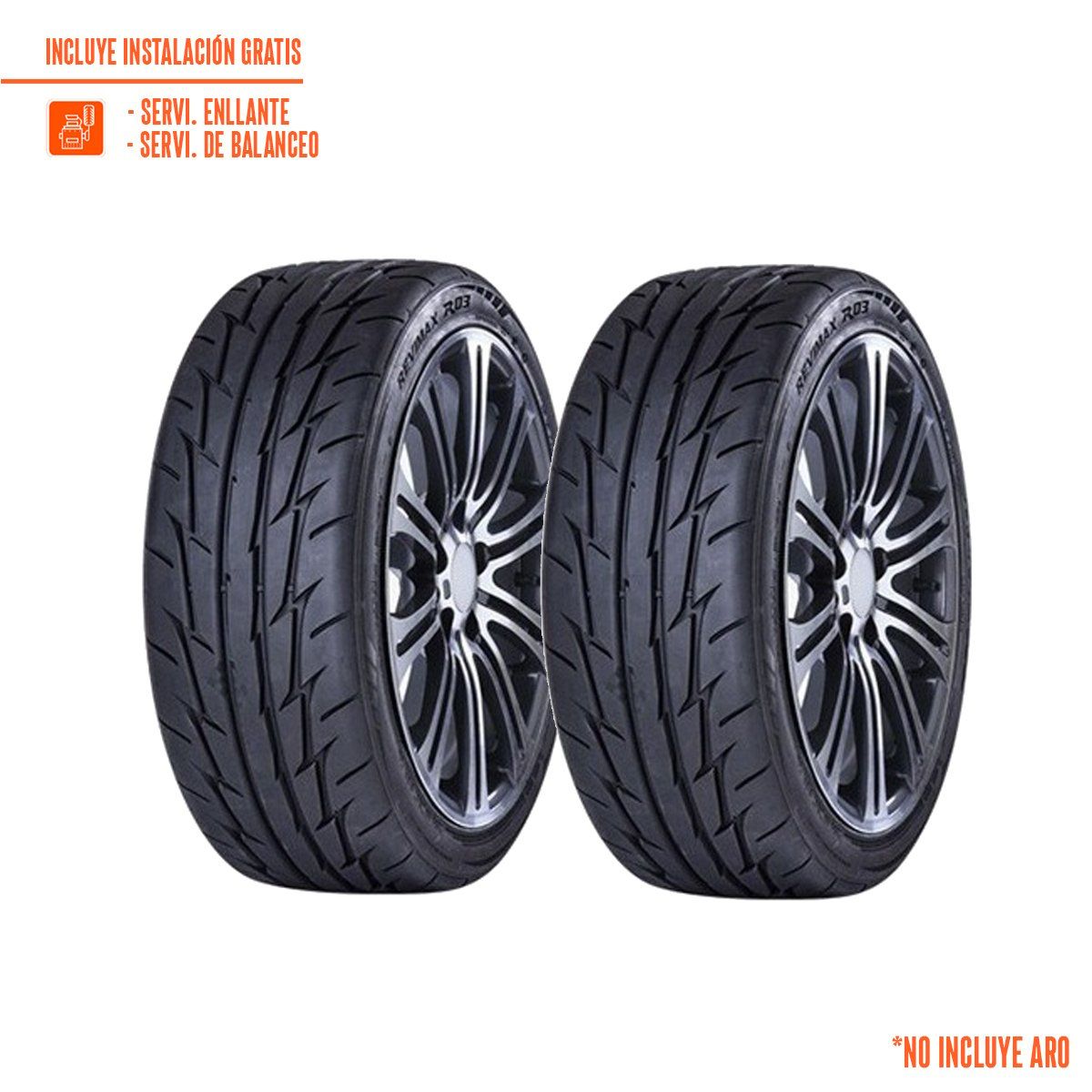 RYDANZ - Pack de 2 Llantas 225/40ZR18 RYDANZ REVIMAX R03 92W BL XL TL