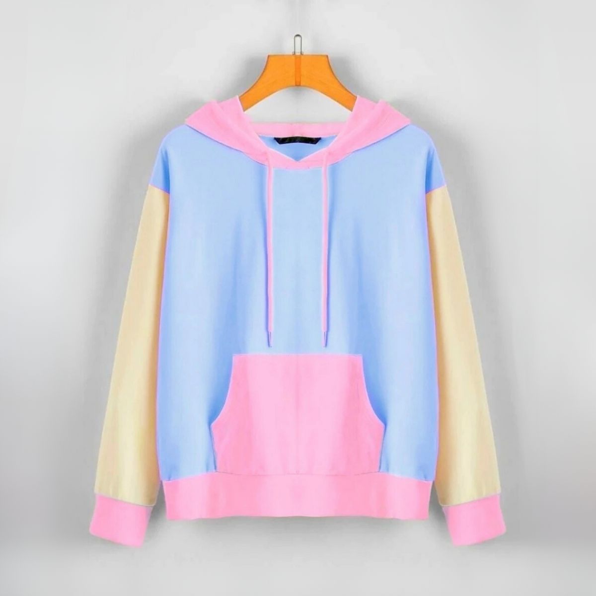 ROSUE - Polera tricolor aesthetic para dama Standard Oversize