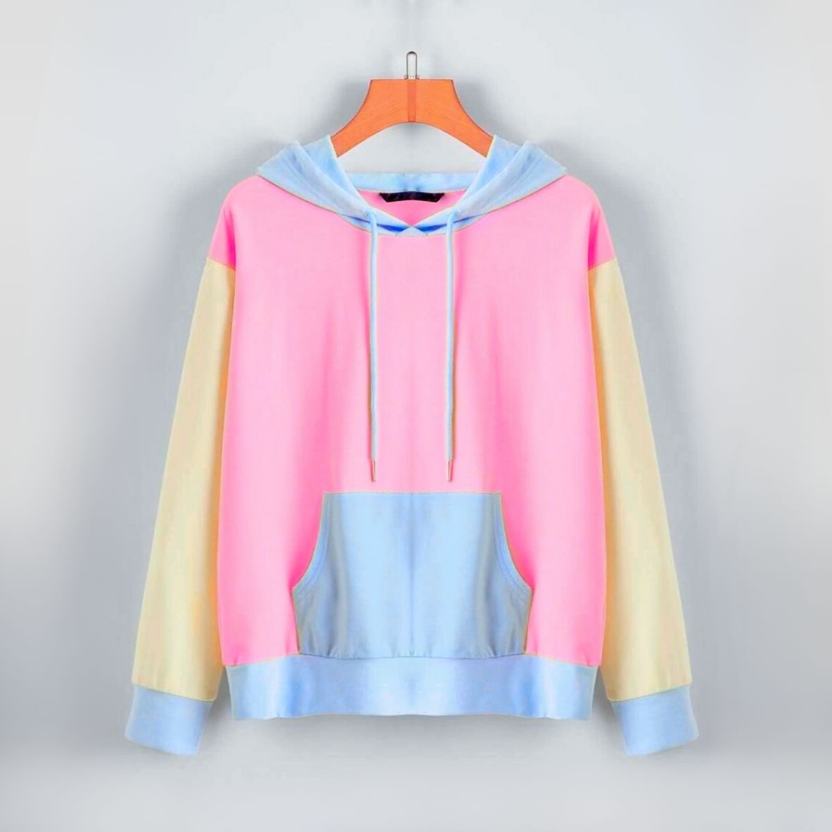 ROSUE - Polera tricolor aesthetic para dama Standard Oversize