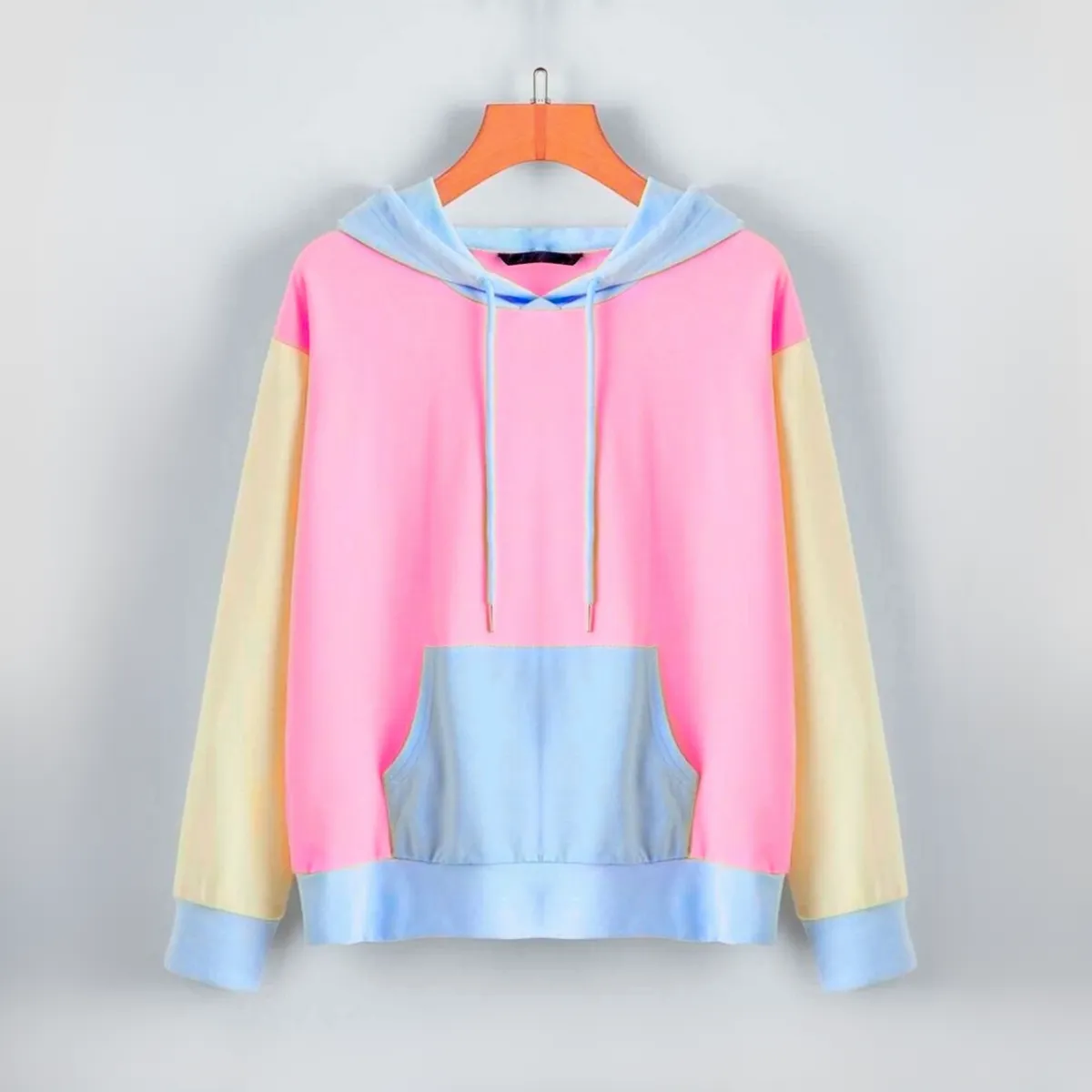 ROSUE - Polera tricolor aesthetic para dama Standard Oversize