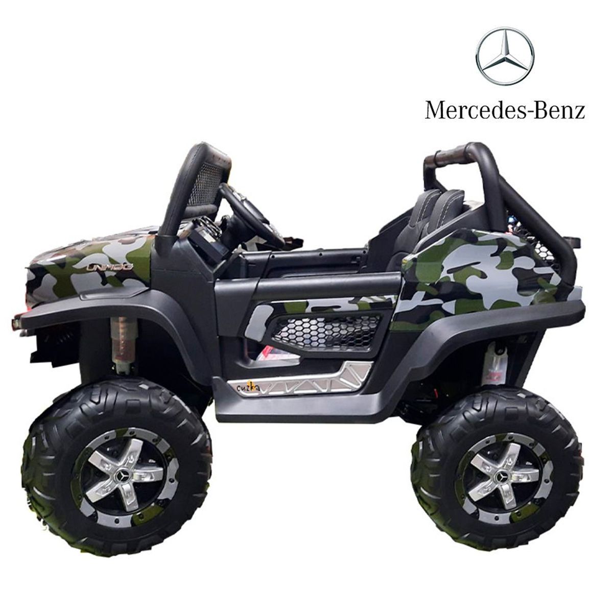 MERCEDES BENZ - Carro a Batería para Niños 4 x 4 «UMNIMONG» Camuflado