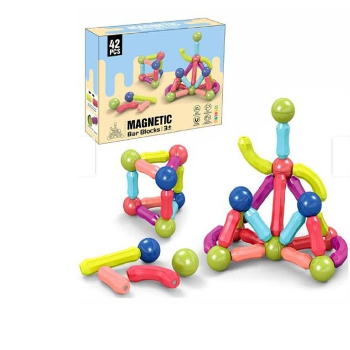 GENERICO - Juego imantado de 42 piezas