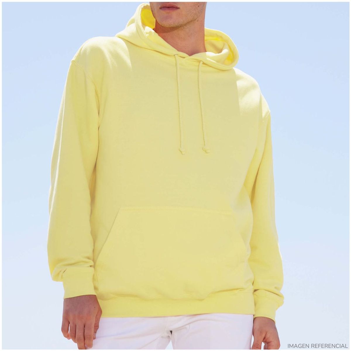 ROSUE - Polera Amarilla para hombre con capucha Hoodie Standart
