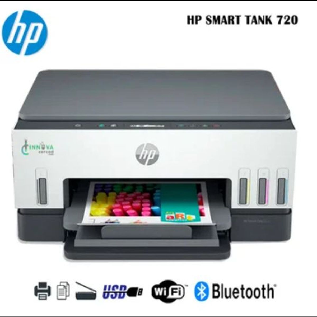 HP - Impresora Multifuncional HP Smart Tank 720 Wireless Sistema Continuo