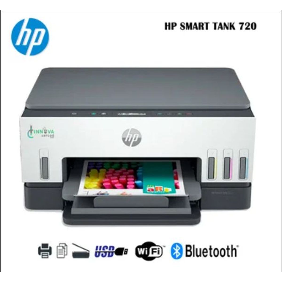 HP - Impresora Multifuncional HP Smart Tank 720 Wireless Sistema Continuo