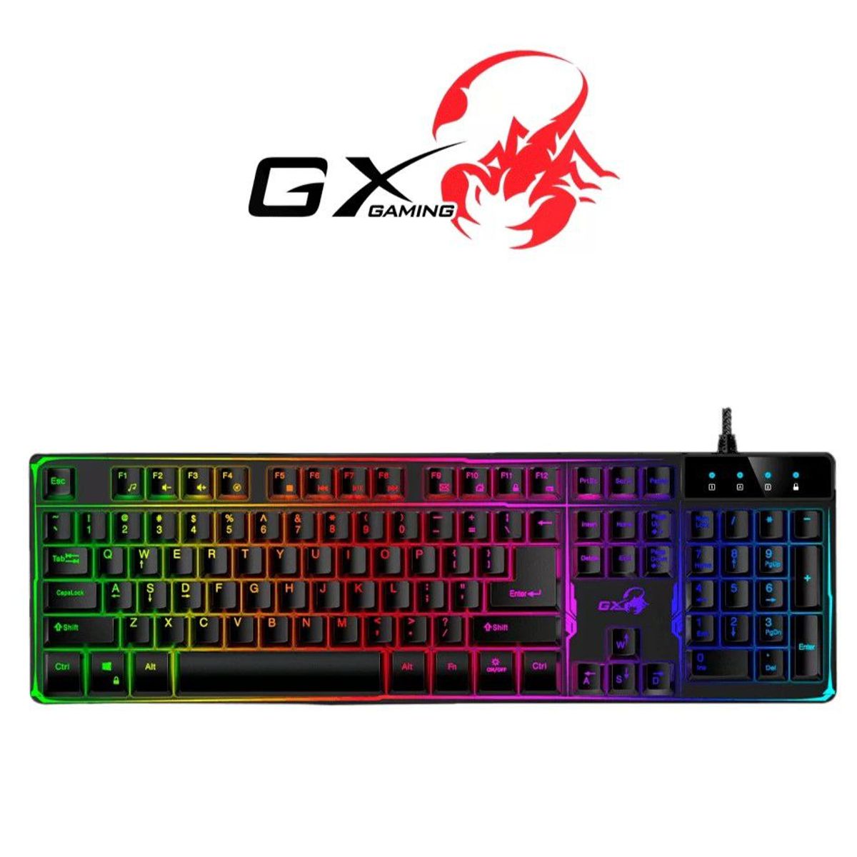 GENIUS GX - TECLADO GENIUS GX SCORPION K8 GAMING RGB LED USB BLACK