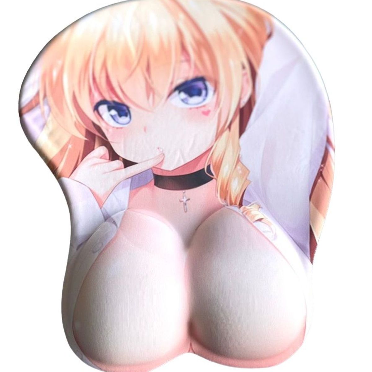 GENERICO - Mouse Pad 3D Almohadilla Ergonómico Antideslizante Anime Rubia