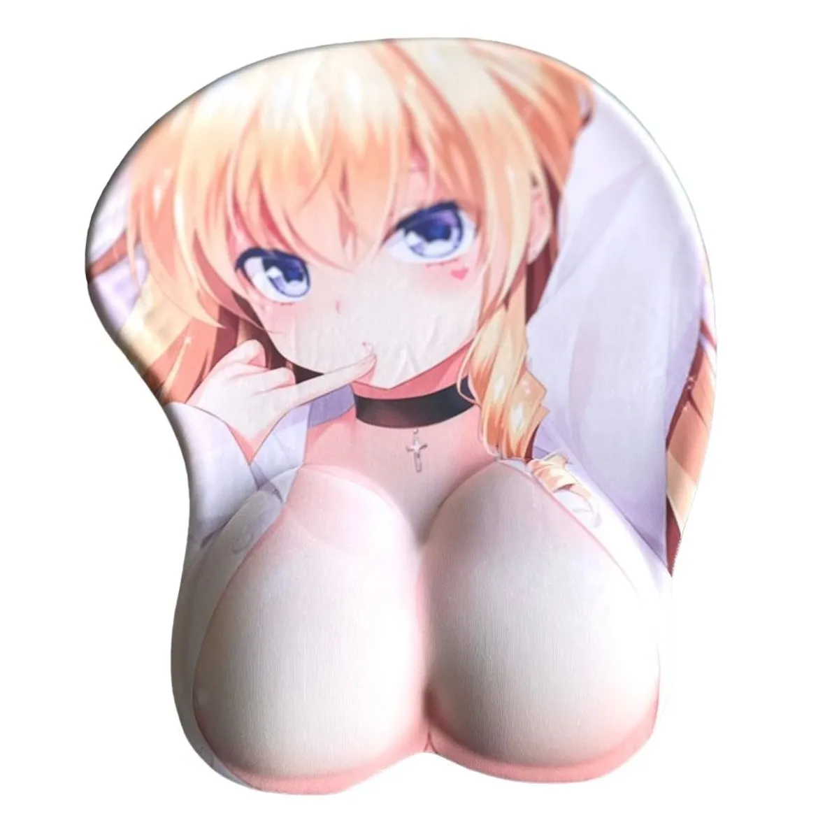 GENERICO - Mouse Pad 3D Almohadilla Ergonómico Antideslizante Anime Rubia