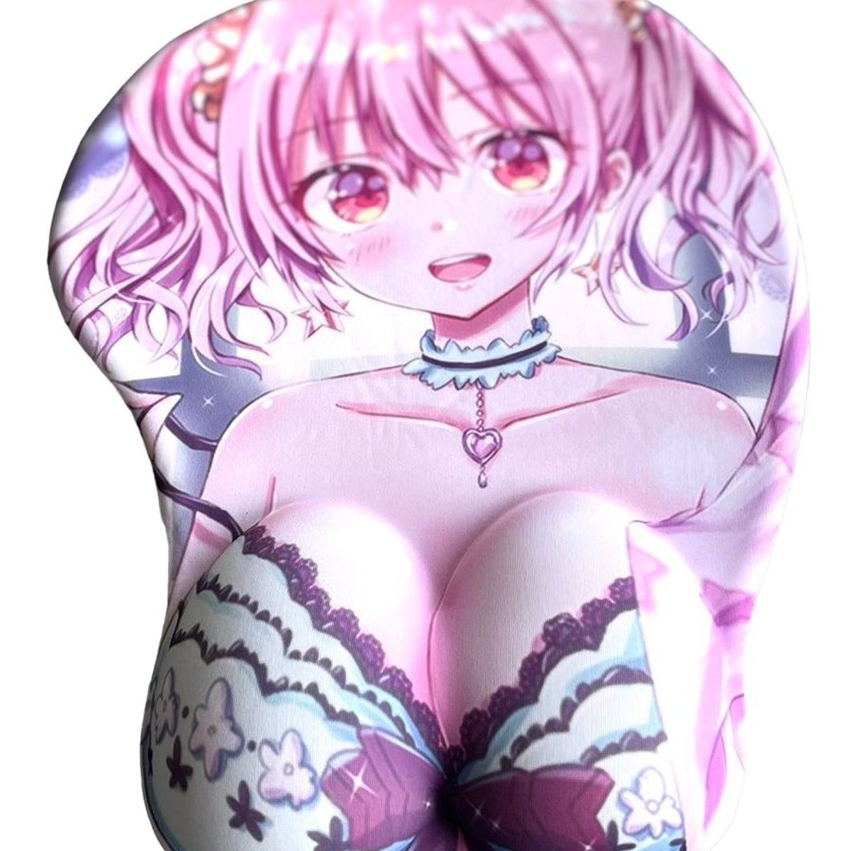 GENERICO - Mouse Pad 3D Almohadilla Ergonómico Antideslizante Anime PeliRosada