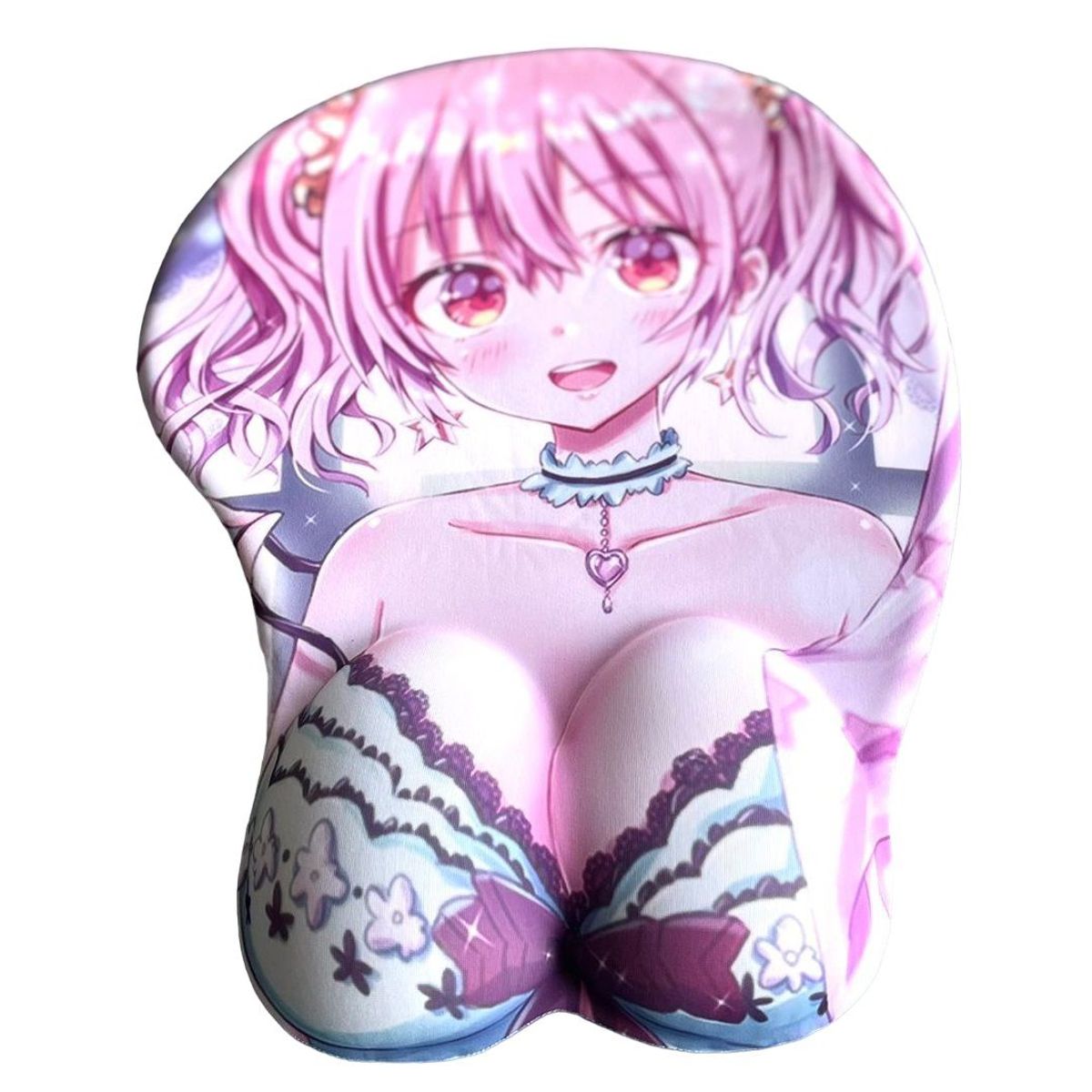 GENERICO - Mouse Pad 3D Almohadilla Ergonómico Antideslizante Anime PeliRosada