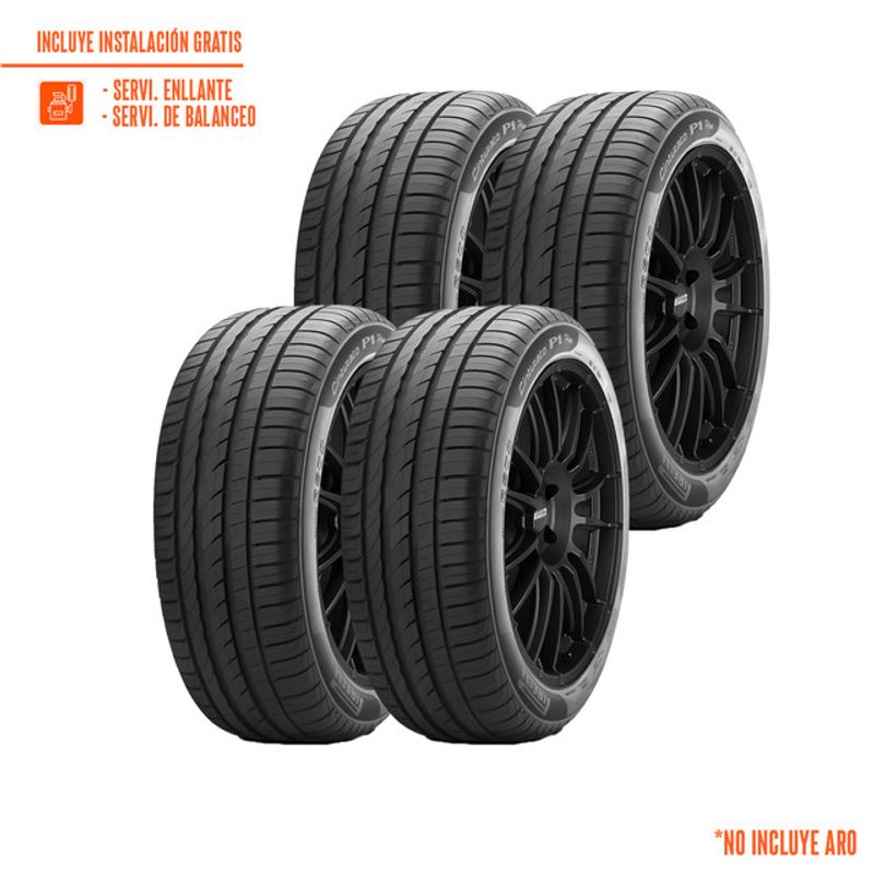 PIRELLI - Pack de 4 Llantas 195/65R15 PIRELLI P1 CINT (KA) 91H 3642300