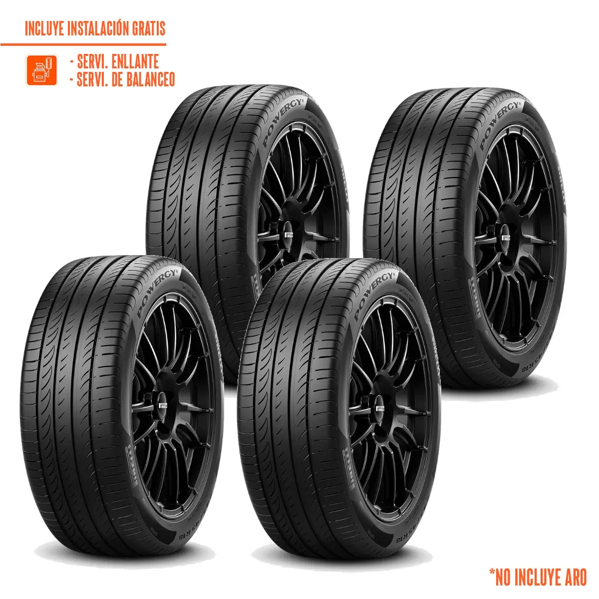PIRELLI - Pack de 4 Llantas 205/55R16 PIRELLI POWERGY 91V 4095100