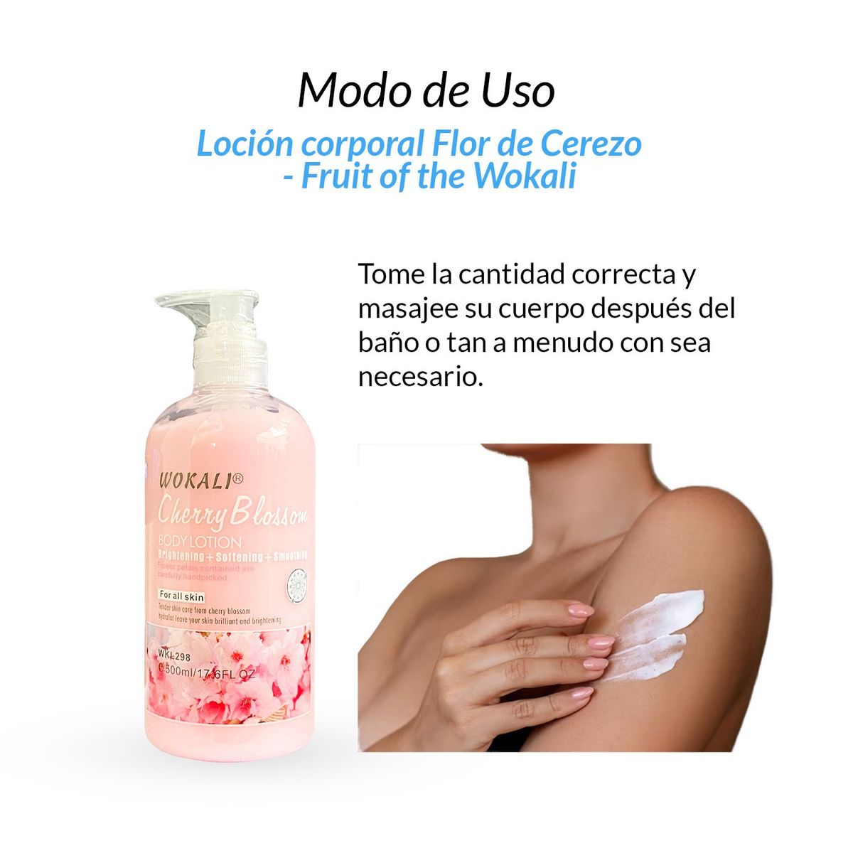 GENERICO - 3 Loción corporal Flor de Cerezo 500ml - Wokali