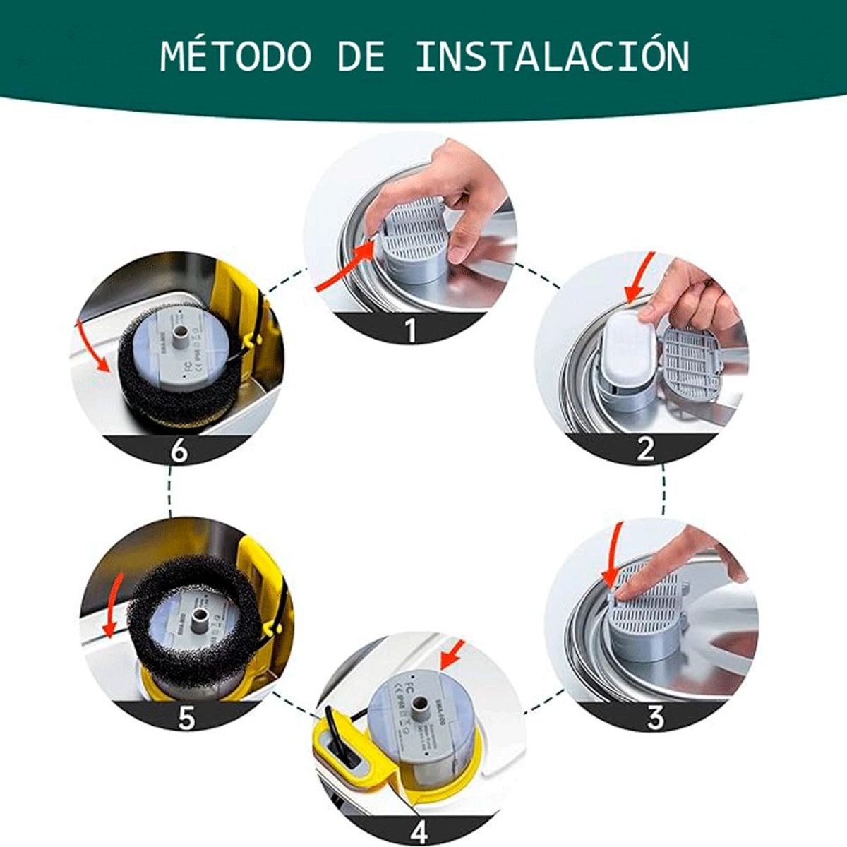 GENERICO - Caja de 8 Filtro para Fuente de Agua