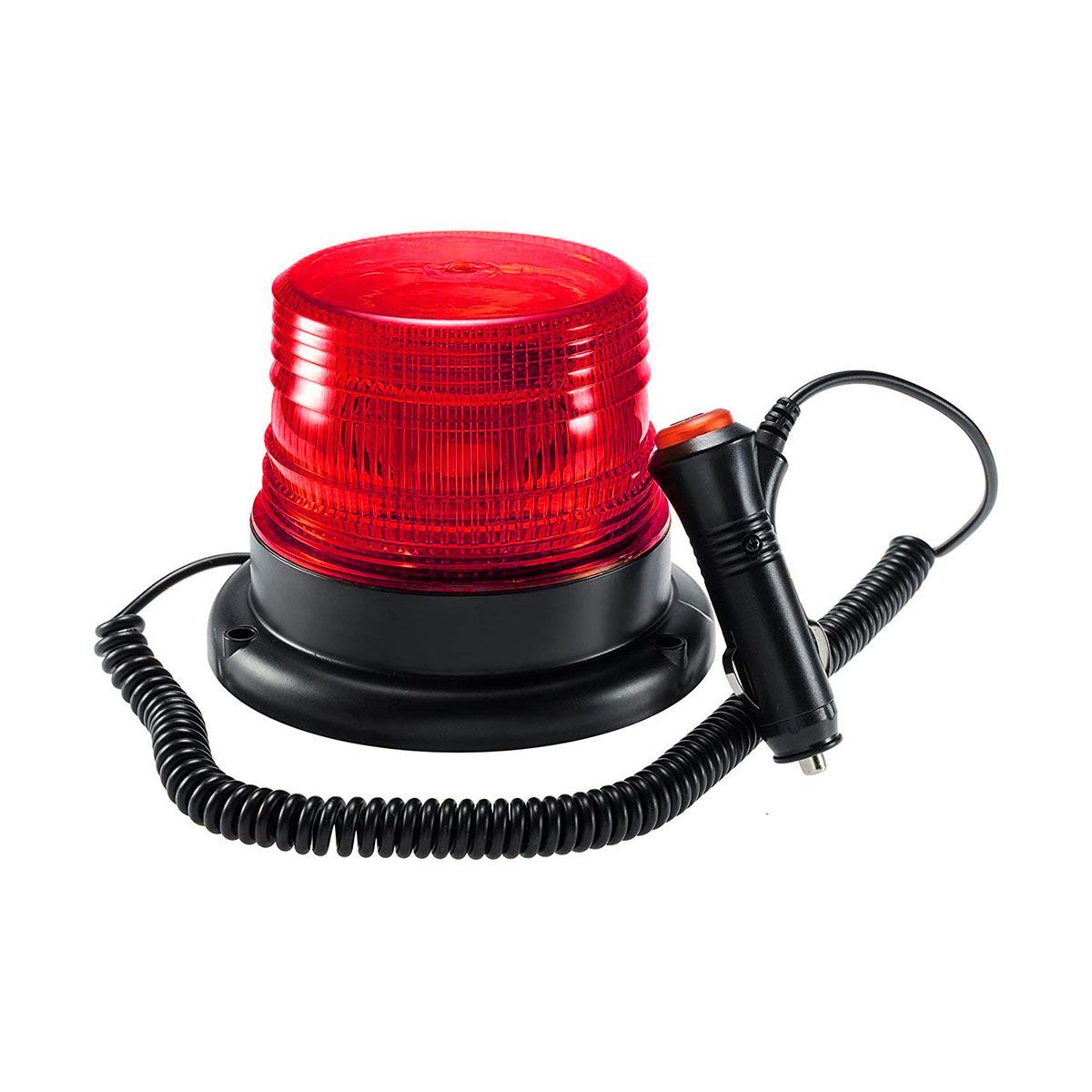 GENERICO - Circulina Estroboscópica Rojo 12 Led Base Magnética 12/80v