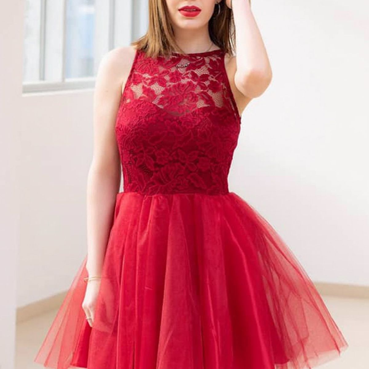 GENERICO - Vestido Encaje Julissa Color Conchevino Estacion 108