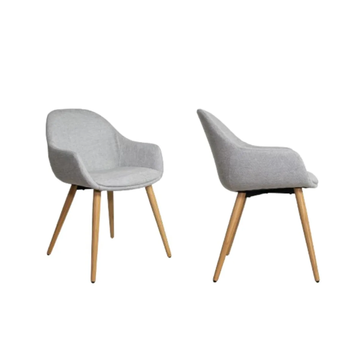 NIHM - Silla de Comedor Smash Wood Gris Claro