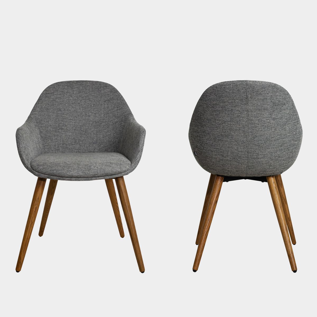 NIHM - Silla de Comedor Smash Wood de Madera Gris Oscuro