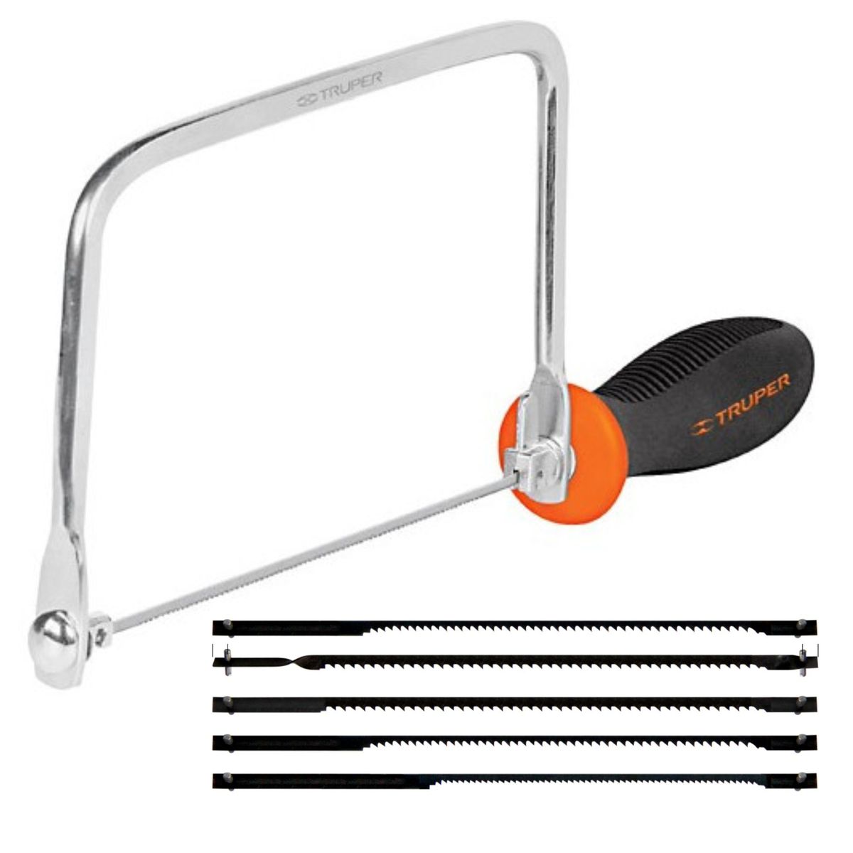 TRUPER - Arco caladora JOYERO  6"P con 5 seguetas, Truper