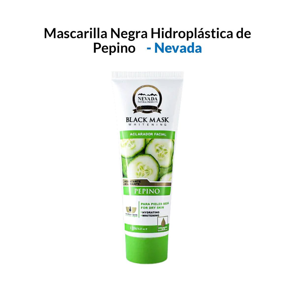 NEVADA NATURAL PRODUCTS - Mascarilla Negra Hodroplástica de Pepino 120gr